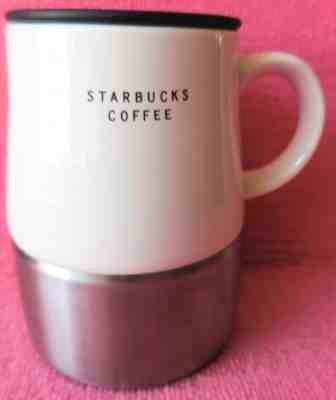 Starbucks Coffee Company 14oz White & Stainless 2004 Urban Desk Mug (NEW-other) - Sold on eBay Dec, 2nd 2018 for $26.95