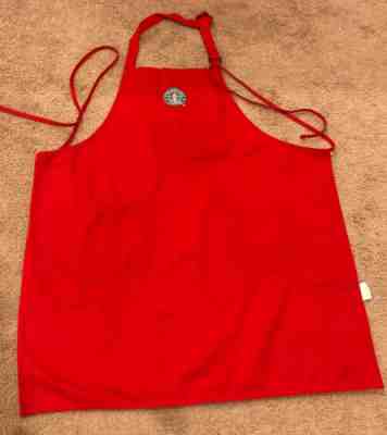 Starbucks Red Apron W/pockets Old Logo Starbucks - Sold on eBay Dec, 2nd 2018 for $20.00