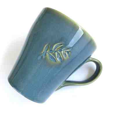 Starbucks Mug Cup 2006 Collectible Coffee Cocoa Tea Teal Blue Leaf Design 14oz - Sold on eBay Dec, 2nd 2018 for $11.97
