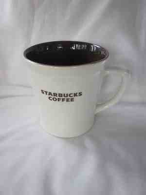 Starbucks MUG 2009 New Bone China White with Brown Lettering & Interior 16 oz - Sold on eBay Dec, 2nd 2018 for $15.00