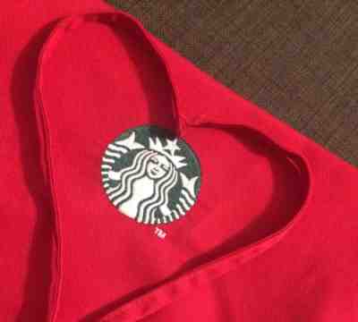 Starbucks Coffee Red Christmas Apron Xmas - Sold on eBay Dec, 2nd 2018 for $24.99