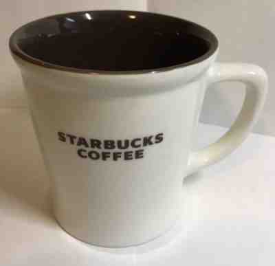 Starbucks MUG 2009 New Bone China White with Brown Lettering & Interior 16 oz - Sold on eBay Dec, 2nd 2018 for $23.00