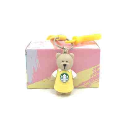 Starbucks Bearista Edition Bear Collection Teddy KeyChain Ring Yellow Arpon Cute - Sold on eBay Dec, 2nd 2018 for $9.99