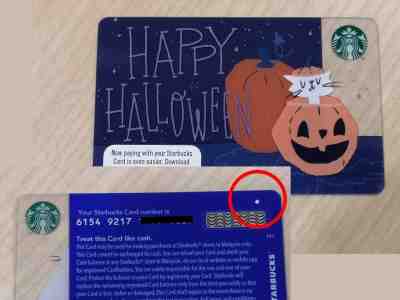 NEW RARE HTF! Starbucks Malaysia Happy Halloween Card "?" Diamond Mark - Sold on eBay Dec, 2nd 2018 for $16.99