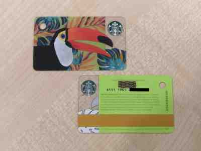 Starbucks Malaysia Toucan Bird Mini Gift Card Prefix 6151 PIN INTACT PALM LEAVES - Sold on eBay Dec, 2nd 2018 for $7.99