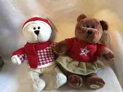 2 Starbucks Bearista Bears Plush 2018 Christmas Limited Edition 10' Tall - New - Sold on eBay Dec, 3rd 2018 for $55.00