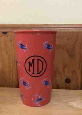 Starbucks Limited Edition Orange Ceramic Maryland Blue Crab Mug Travel Tumbler  - Sold on eBay Dec, 3rd 2018 for $40.97