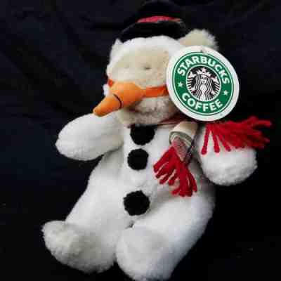Starbucks Bearista Plush Bear in Snowman Suit 1999 8th Edition with Tag - Sold on eBay Dec, 2nd 2018 for $19.00