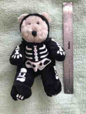 Starbucks Bearista Bear 1999 Halloween skeleton costume 7th edition Retired HTF - Sold on eBay Sep, 24th 2018 for $3.49