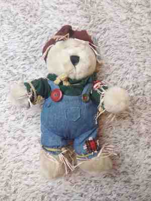 2001 Starbucks 16th Edition Bearista Bear Scarecrow Plush w/Tags 10" Halloween - Sold on eBay Nov, 7th 2018 for $8.00