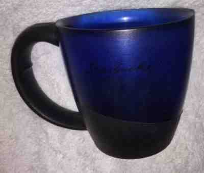 2001 Starbucks Barista Plastic Blue Translucent Travel Mug Cup Rubber No Lid - Sold on eBay Oct, 8th 2018 for $12.50