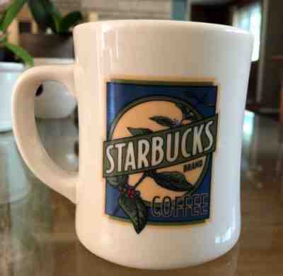 Starbucks Brand 2002 Barista Diner Style Mug Cup Coffee Bean Logo 16 oz EUC - Sold on eBay Dec, 2nd 2018 for $4.66