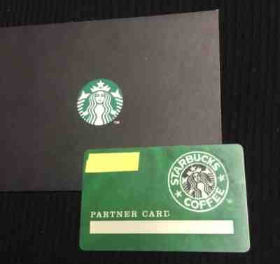 RARE! STARBUCKS 2003 Partner GREEN Card USED In Good Condition & 2011 Holder - Sold on eBay Dec, 2nd 2018 for $29.50