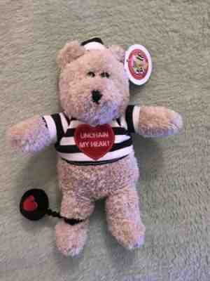 Starbucks Bearista Bear Plush 24th Edition Unchain My Heart 2003 Valentines NWT - Sold on eBay Oct, 30th 2018 for $3.75