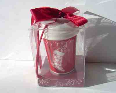 Starbucks Christmas Ornament Mini Red Hot Cup 2005 It Only Happens Once a Year  - Sold on eBay Dec, 3rd 2018 for $19.99