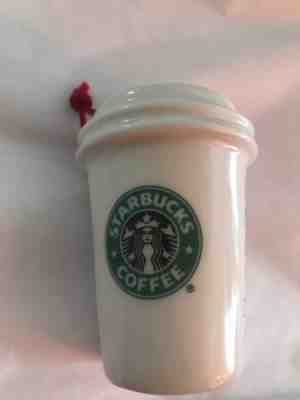 Starbuck Christmas Ornament 2006 EUC Ceramic Cup, 2.75" Tall - Sold on eBay Dec, 2nd 2018 for $4.25