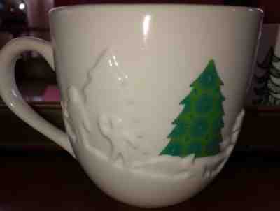 Embossed Starbucks 2006 Winter Snow Christmas Holiday Mug 3D 16 oz Coffee Cup - Sold on eBay Dec, 2nd 2018 for $3.10