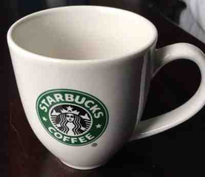 Starbucks 2007 White Green & Black Mermaid Siren Logo 14 oz Coffee Cup Mug - Sold on eBay Dec, 3rd 2018 for $5.00