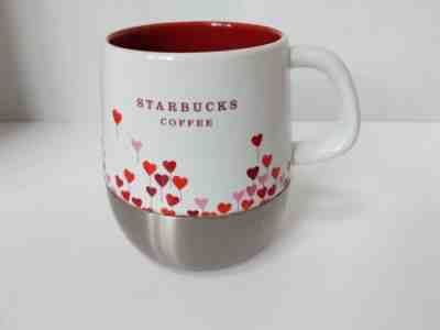 Starbucks Heart Coffee Mug 2007 Love Balloons Stainless Steel Bottom Cup 14 Oz - Sold on eBay Dec, 3rd 2018 for $11.95