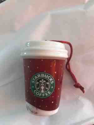 Collectible 2007 Starbucks Ceramic Coffee Cup Christmas Ornament - Sold on eBay Dec, 2nd 2018 for $8.00