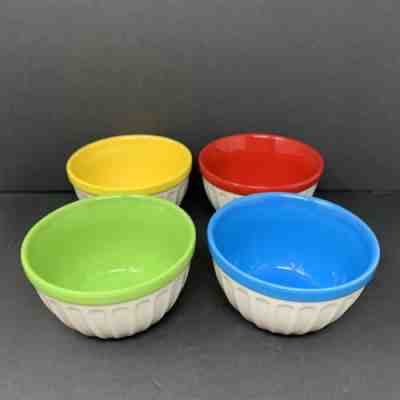 Starbucks White Primary Colors Ribbed Ice Cream Dish Dishes Bowl Bowls 2007 - Sold on eBay Dec, 2nd 2018 for $28.00