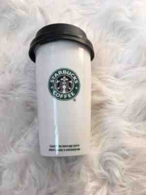 Starbucks Ceramictravel Tumbler Twist Lock Lid 7" Tall 12 Oz Double Wall - Sold on eBay Dec, 3rd 2018 for $15.00