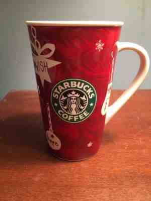 Starbucks Holiday 2009 Tall Mug 16 oz Christmas Coffee Cup UNUSED - Sold on eBay Dec, 2nd 2018 for $7.50
