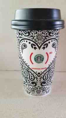 Starbucks  2010 Jonathon Adler Red Paisley 12oz. Coffee To Go Cup Mug  with Lid - Sold on eBay Nov, 27th 2018 for $12.99