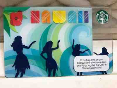 NEW Starbucks Hawaii HULA City card 2012, never swiped  - Sold on eBay Dec, 2nd 2018 for $3.25