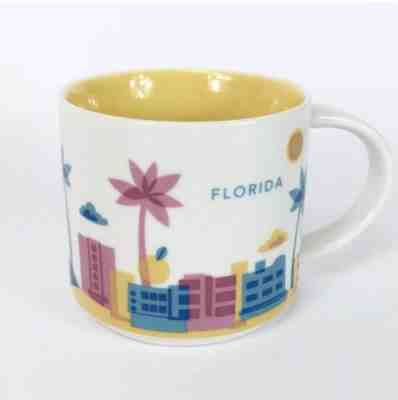 Starbucks FLORIDA YAH YOU ARE HERE Collection Mug 2012 NASA PINK FLAMINGO Cup - Sold on eBay Dec, 2nd 2018 for $7.50