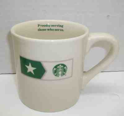 2013 Starbucks PROUDLY SERVING THOSE WHO SERVE Coffee Cup Mug 14 Oz Made in USA - Sold on eBay Dec, 2nd 2018 for $5.00