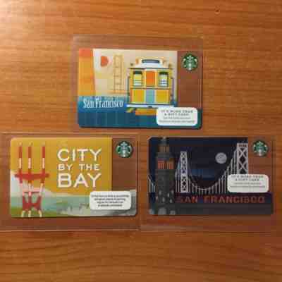 2013 2014 2015 Starbucks San Francisco SF 3 Card Lot Mint - Sold on eBay Dec, 2nd 2018 for $5.95
