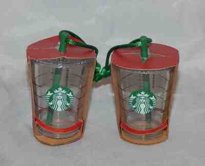 2014 Starbucks 2 To Go Containers Ornaments - Sold on eBay Dec, 2nd 2018 for $12.00