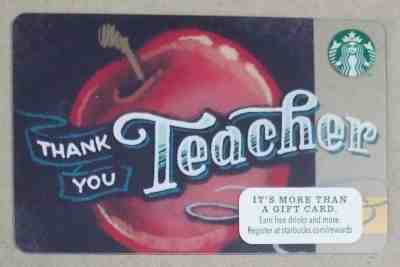 Collectible Starbucks Gift Cards - 2014 Teacher - Black Star - Sold on eBay Nov, 30th 2018 for $5.55