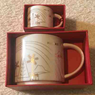 Starbucks You Are Here 2014 Hawaii Christmas 14oz and 2oz ornament mug. New/Rare - Sold on eBay Nov, 29th 2018 for $79.95