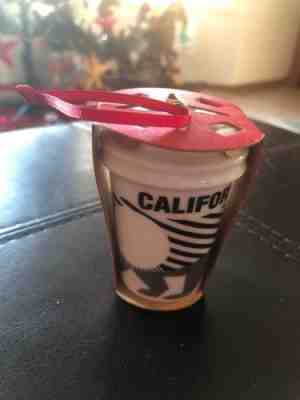 Starbucks 2015 Collection California Bear Ceramic Christmas Tree Ornament Cup - Sold on eBay Nov, 29th 2018 for $8.50