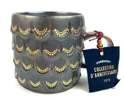 NEW Starbucks 2015 Anniversary Coffee Mug Mermaid Golden Scales Siren Cup  - Sold on eBay Nov, 29th 2018 for $20.00