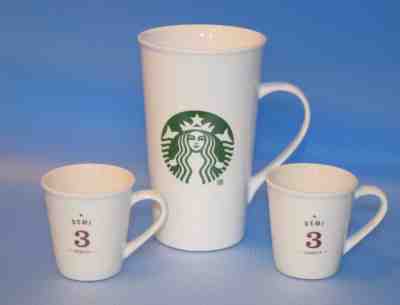 Starbucks Coffee Lot of 3 Pcs. Tall 16 oz Mug 2015, Two 3 oz. Demitasse 2010 Cup - Sold on eBay Nov, 29th 2018 for $32.99