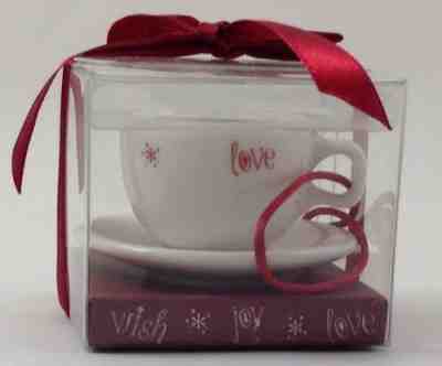 NEW Starbucks Coffee Christmas Ornament Cappuccino Cup 2005 Love*Joy*Wish - Sold on eBay Dec, 3rd 2018 for $21.95
