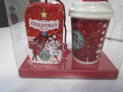 STARBUCKS 2007 CHRISTMAS ORNAMENTS SET OF 2  NIB! - Sold on eBay Dec, 3rd 2018 for $20.71