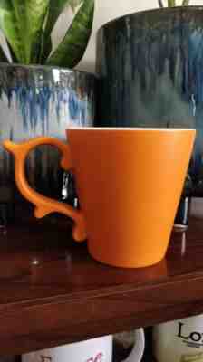 Starbucks Tazo Rococo Scroll Handle 14oz. Tea Mug Cup Burnt Orange Ceramic  - Sold on eBay Dec, 3rd 2018 for $32.99