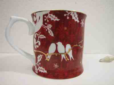 Starbucks Christmas Mug Rosanna Doves Holiday Red & Gold Holly Snowflakes CLASSY - Sold on eBay Dec, 3rd 2018 for $16.00