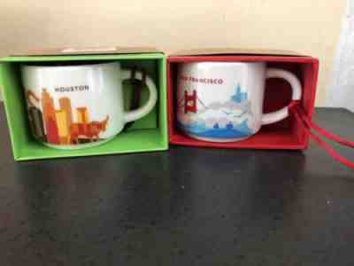 STARBUCKS YOU ARE HERE ORNAMENT SAN FRANCISCO HOUSTON NEW - Sold on eBay Dec, 3rd 2018 for $19.99