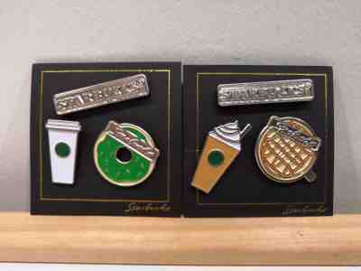 Starbucks Malaysia Exclusive Pin Set of 6 Pins Frap Caramel Macchiato To Go Cup - Sold on eBay Dec, 3rd 2018 for $23.99