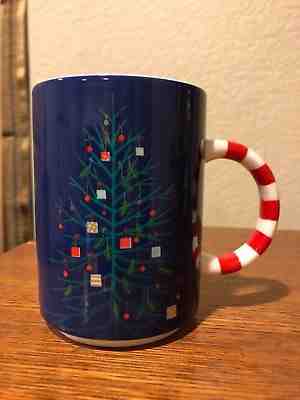 Brand New 2018 STARBUCKS CHRISTMAS TREE MUG - BLUE WITH CANDY CANE HANDLE   - Sold on eBay Dec, 3rd 2018 for $24.99