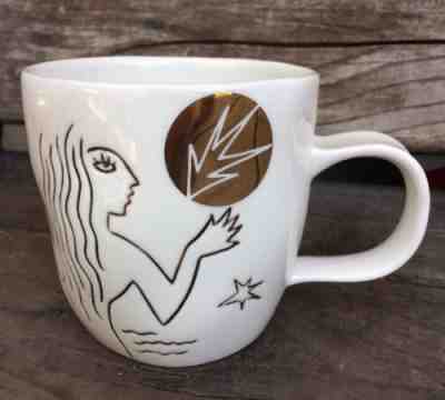 2013 Starbucks Coffee Mug Siren Anniversary Etched White with Gold Bone China   - Sold on eBay Dec, 3rd 2018 for $17.50