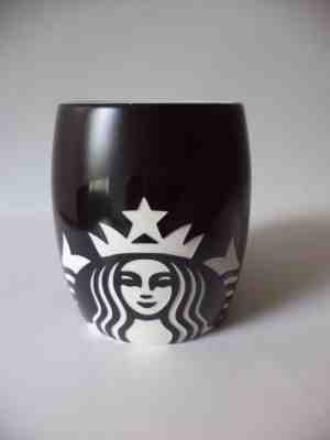 Starbucks Collectible Coffee Mug Barrel Black with Etched White Siren Mermaid  - Sold on eBay Dec, 3rd 2018 for $29.99