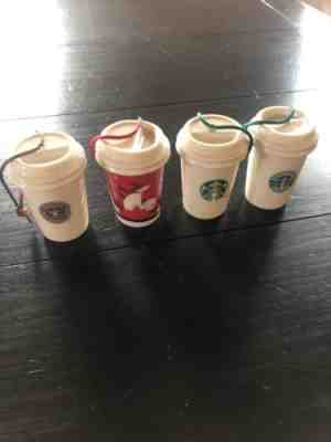 Starbucks Christmas Ornaments  Set Of Four - Sold on eBay Dec, 3rd 2018 for $18.00