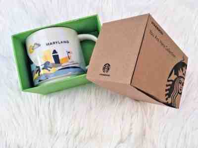 BRAND NEW Starbucks Maryland State USA "You Are Here" Coffee Mug Collector Cup - Sold on eBay Dec, 3rd 2018 for $22.28