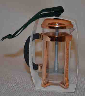 STARBUCKS Rose Gold Miniature Coffee French Press Christmas Ornament 2017 #6 - Sold on eBay Dec, 3rd 2018 for $11.99